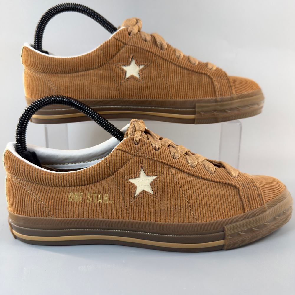 Converse Chuck Taylor One Star Corduroy Womens 8 Sneaker Brown Gum Lace Low Shoe